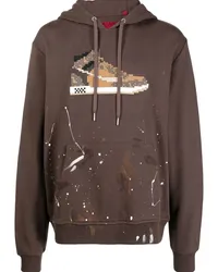 Mostly Heard Rarely Seen Hoodie mit Sneaker-Print Braun