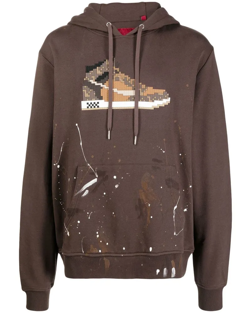 Mostly Heard Rarely Seen Hoodie mit Sneaker-Print Braun