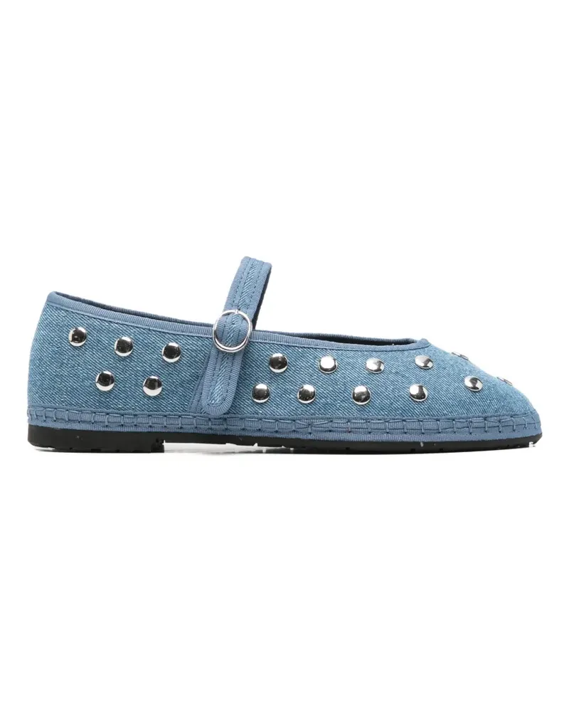 FLABELUS Mae stud-embellished ballet flats - Blau Blau