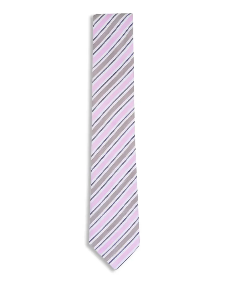 Ermenegildo Zegna striped-pattern tie - Rosa Rosa