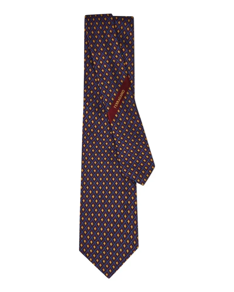 Ferragamo Dots Krawatte aus Jacquard - Rot Rot