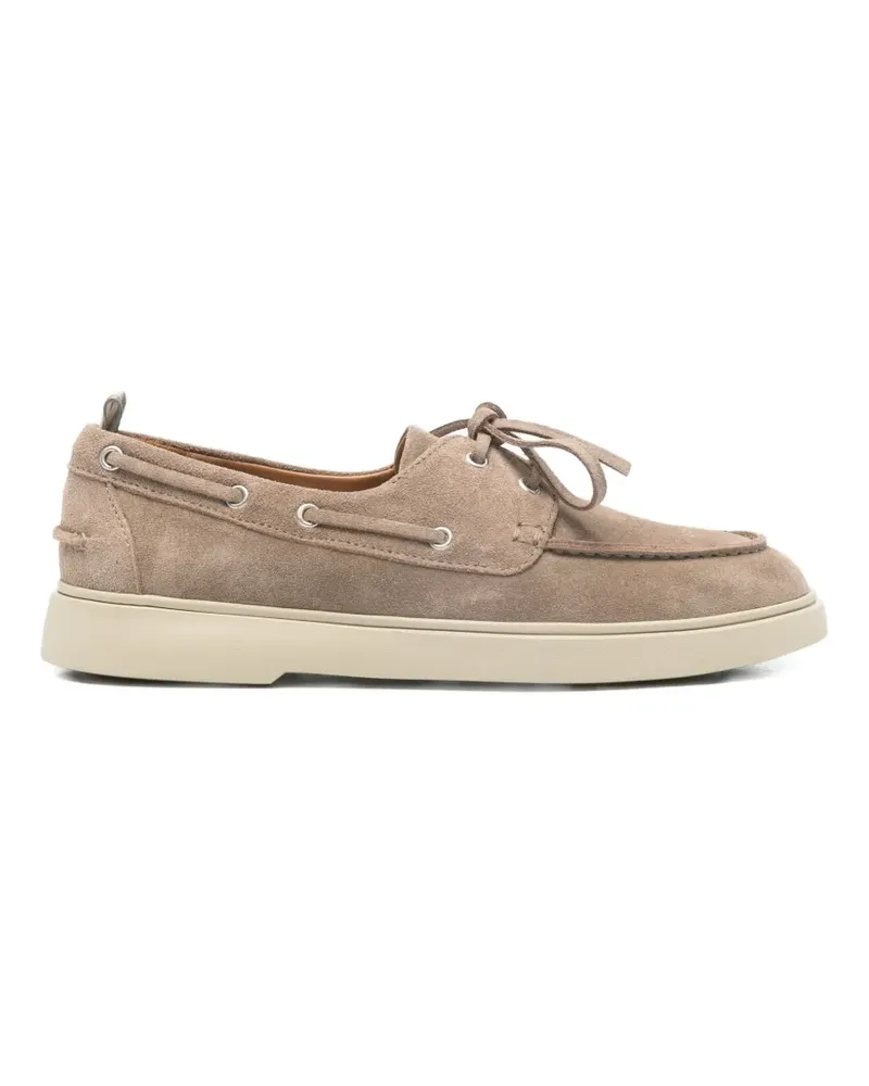 Officine Creative Italia Bones lace-up boat shoes - Nude Nude