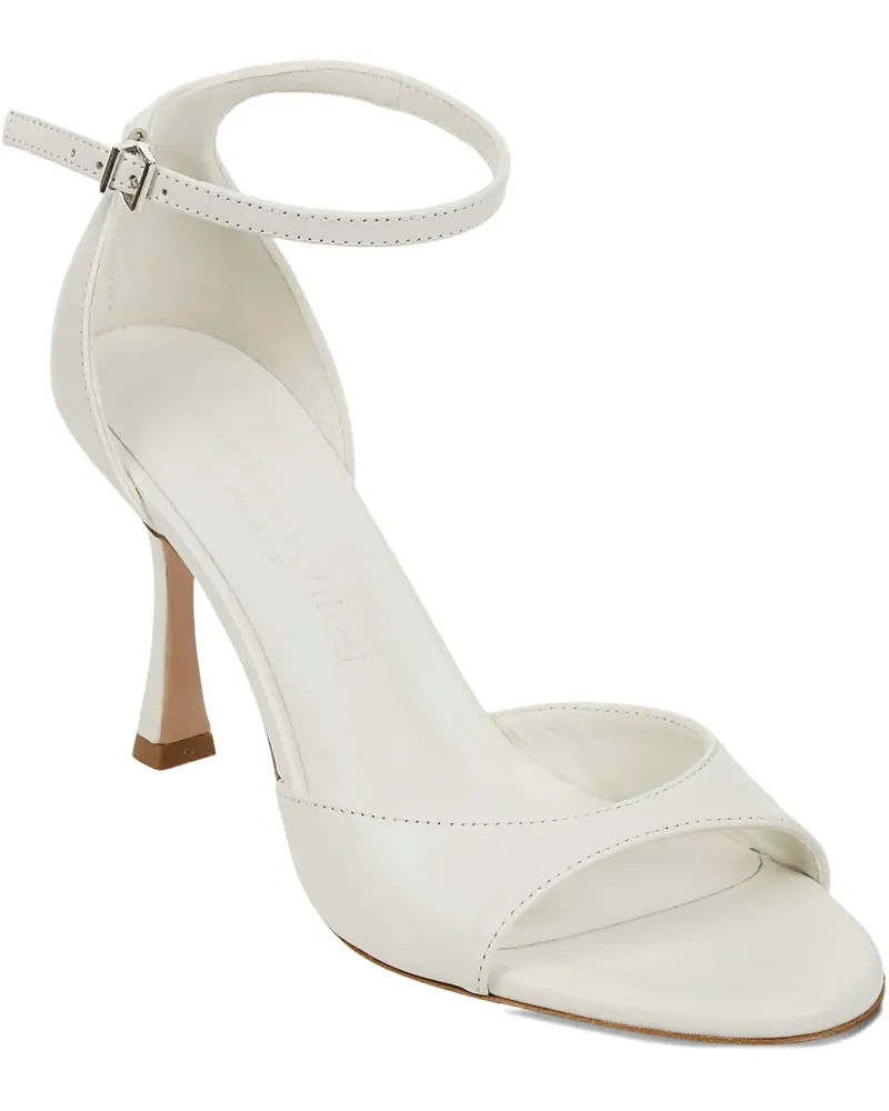 Sergio Levantesi Pumps mit Knöchelriemen 90mm - Weiß Weiß