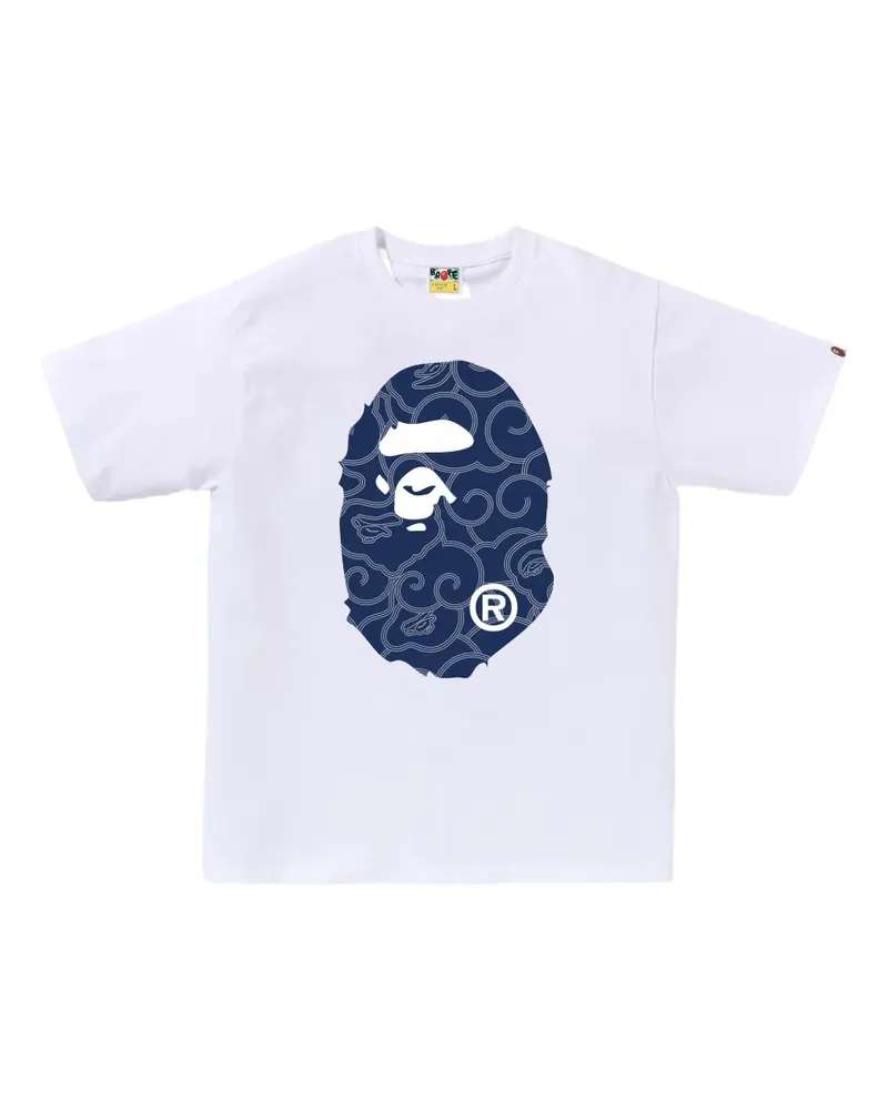 BAPE T-Shirt mit Logo-Print - Weiß Weiß
