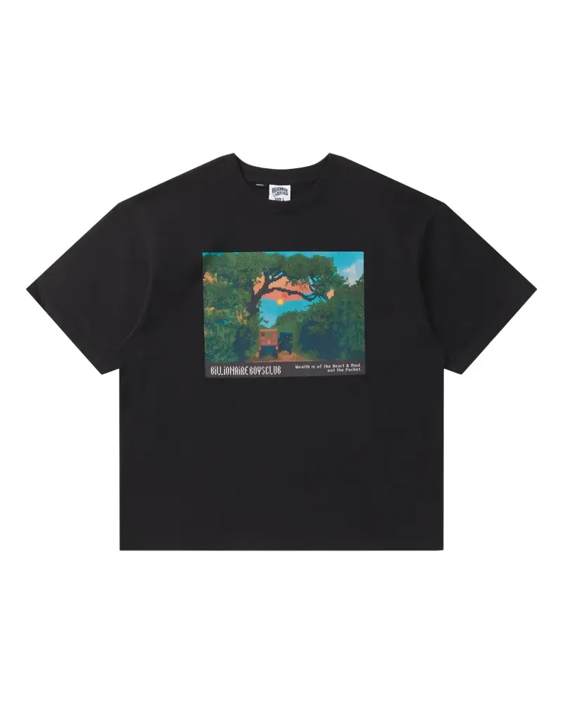 Billionaire Boys Club Wild SS Knit T-Shirt mit grafischem Print - Schwarz Schwarz
