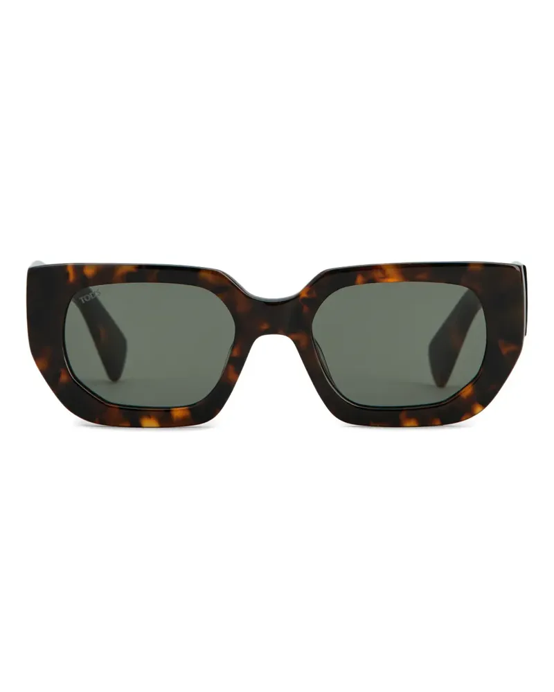 TOD'S Geometrische Sonnenbrille mit Logo - Braun Braun