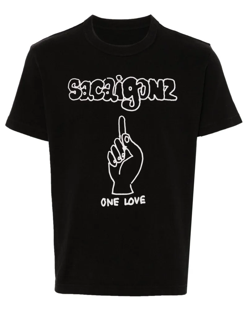 Sacai gonz T-Shirt Schwarz