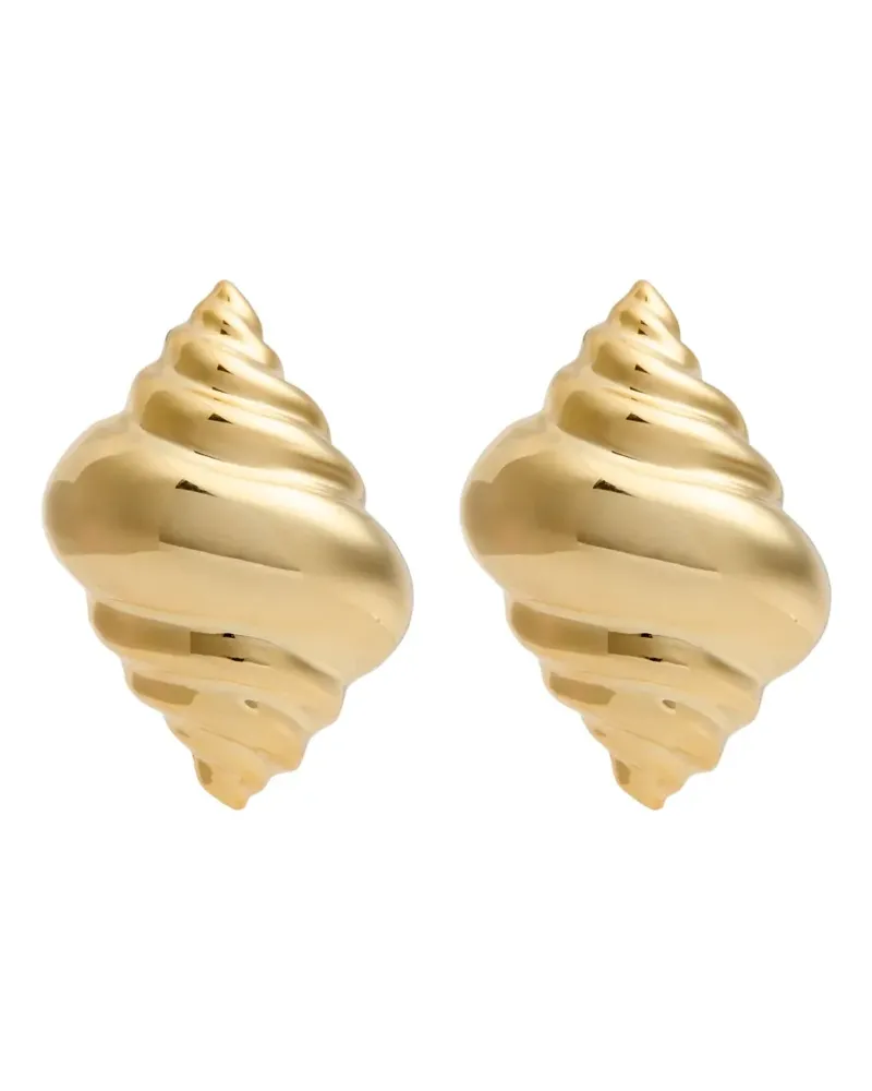 Kenneth Jay Lane Polierte Ohrringe mit Muschelform - Gold Gold