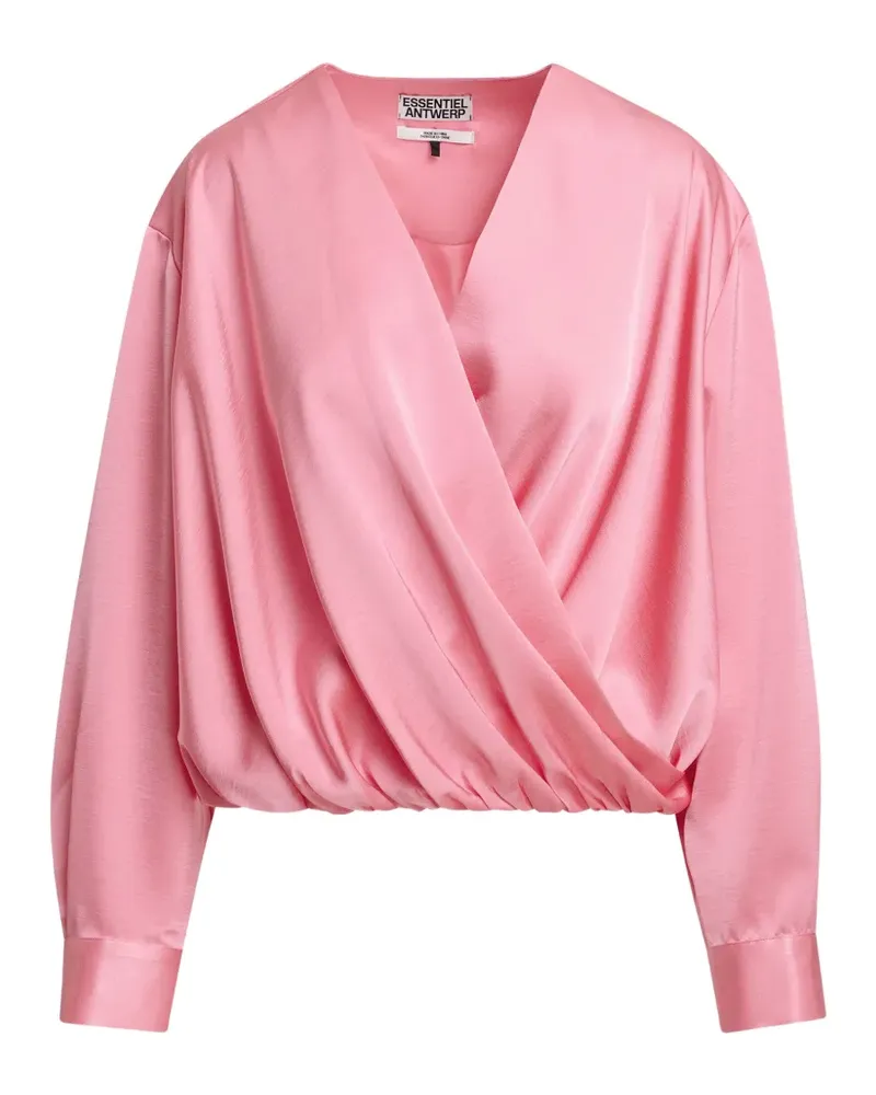 Essentiel Kolkwitzia Bluse mit tiefem V-Ausschnitt - Rosa Rosa