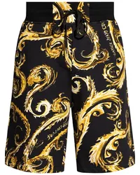 Versace Jeans Shorts mit Chromo Couture-Print Schwarz