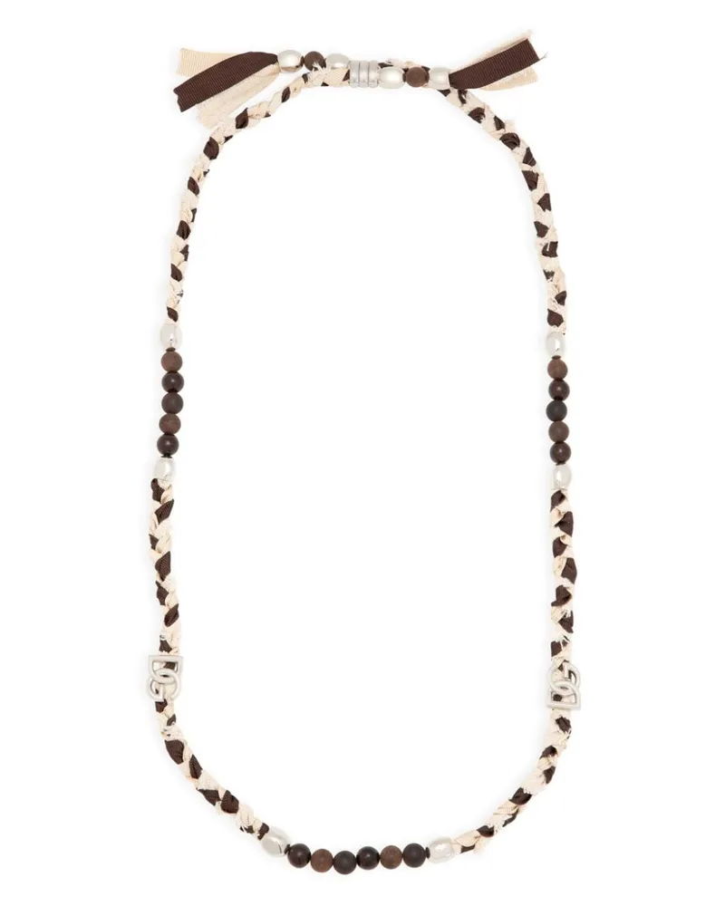 Dolce & Gabbana Geflochtene Halskette - Braun Braun