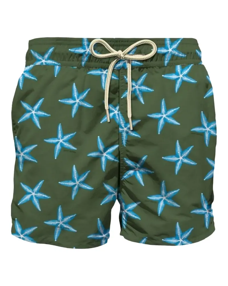 MC2 Saint Barth Badeshorts mit Seesterne-Print - Grün Grün
