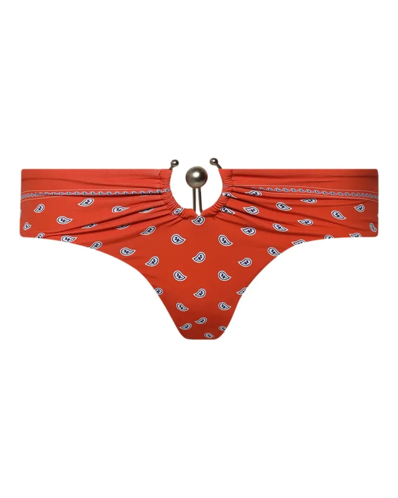 Christopher Esber Ruched Orbit bikini briefs - Orange Orange