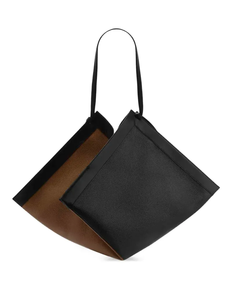 YUZEFI large Wonton leather shoulder bag - Braun Braun