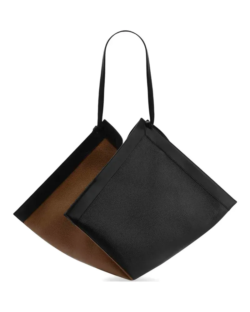 YUZEFI large Wonton leather shoulder bag - Braun Braun