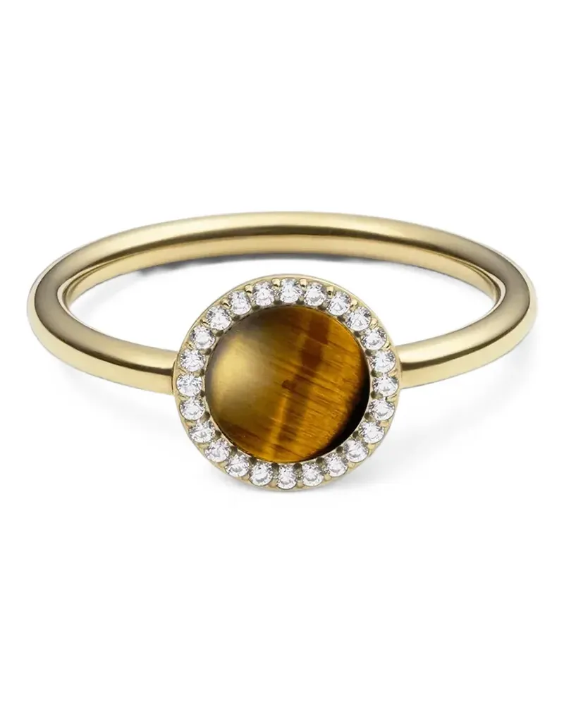 Daniel Wellington Audrey Ring mit Tigerauge und Kristallen - Gold Gold