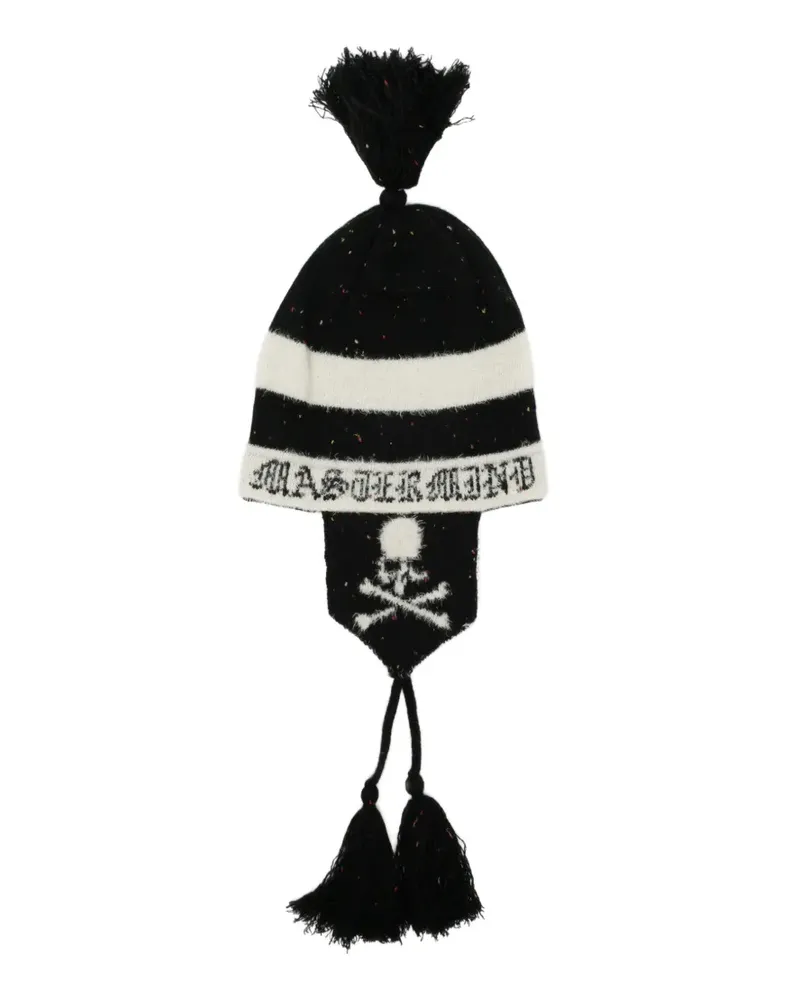 Mastermind Japan Beanie mit Totenkopf-Print - Schwarz Schwarz