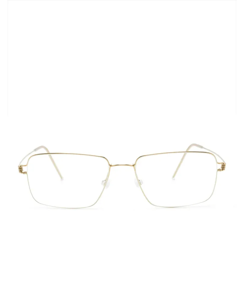 Lindberg 2487 Basic/10 Brille mit eckigem Gestell - Gold Gold