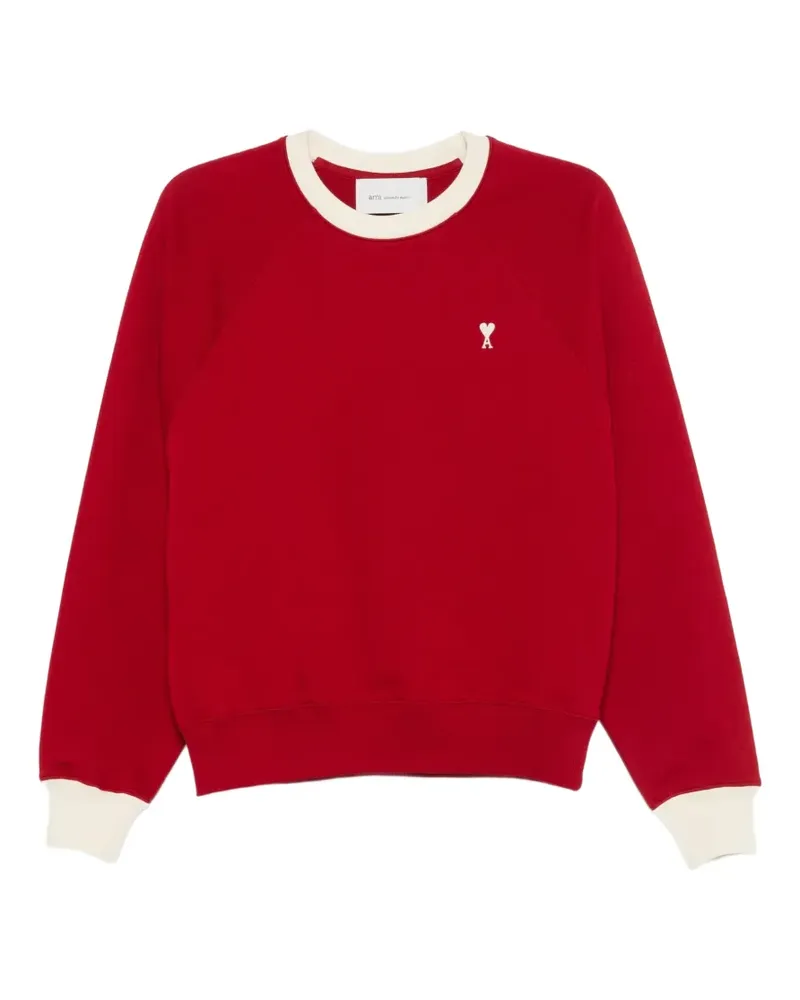 AMI Paris Ami de Coeur Pullover mit Raglanärmeln - Rot Rot