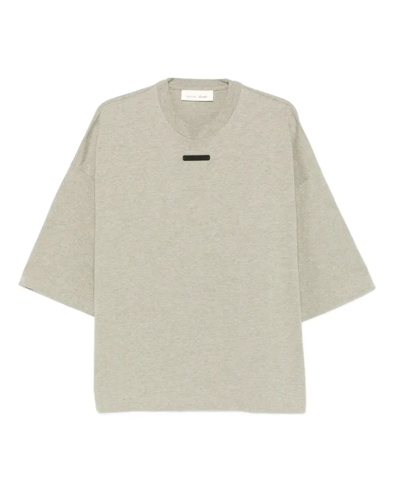 Fear of God logo-patch oversized T-shirt - Nude Nude