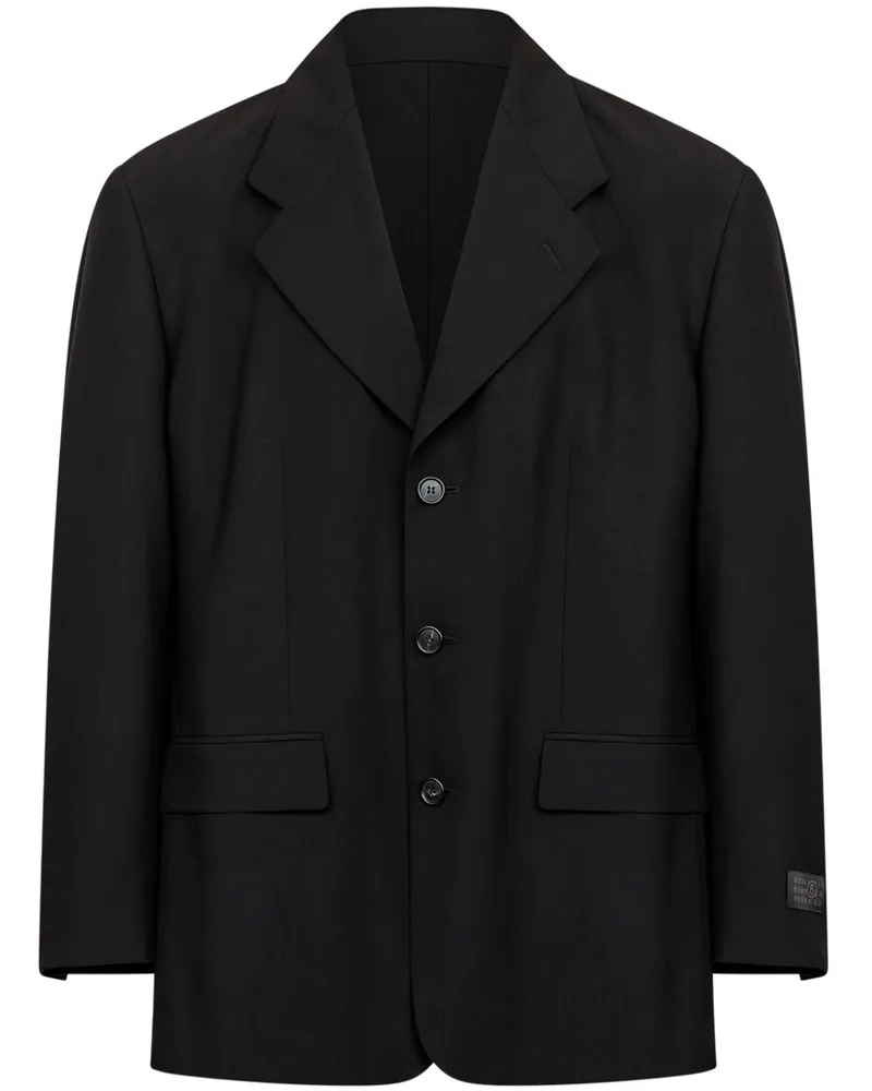 Maison Margiela Jacke mit Logo-Applikation - Schwarz Schwarz