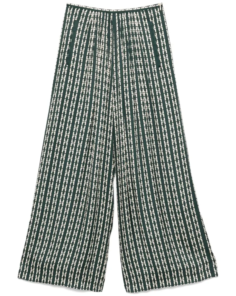forte_forte Hose mit geometrischem Print - Grün Grün