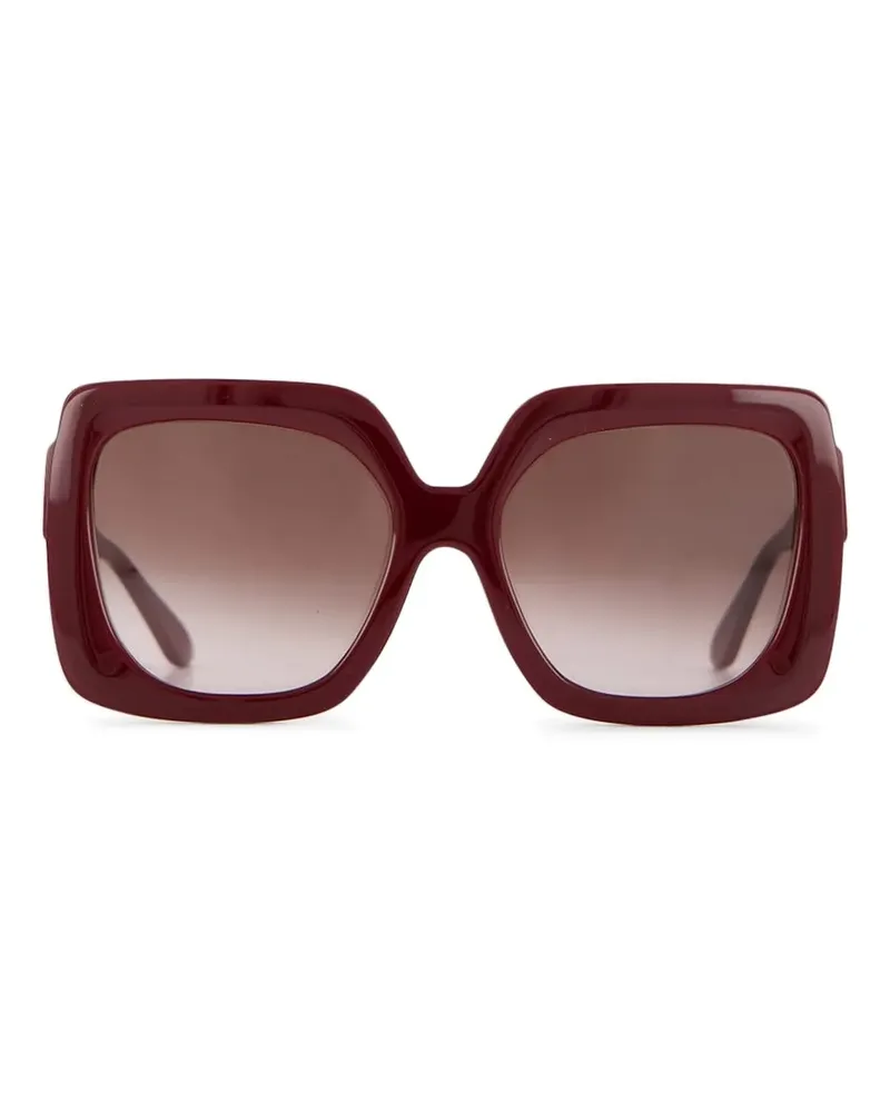 Emmanuelle Khanh Sonnenbrille mit eckigem Gestell - Rot Rot