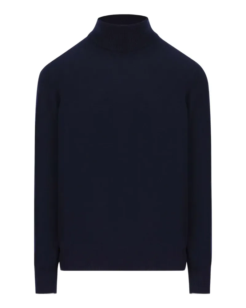 Brunello Cucinelli Kaschmirpullover mit Stehkragen - Blau Blau
