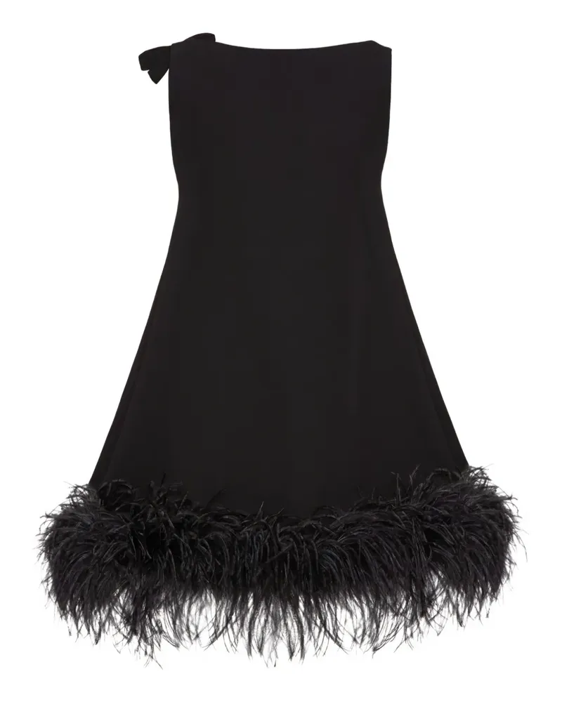 Valentino Garavani bow feather dress - Schwarz Schwarz