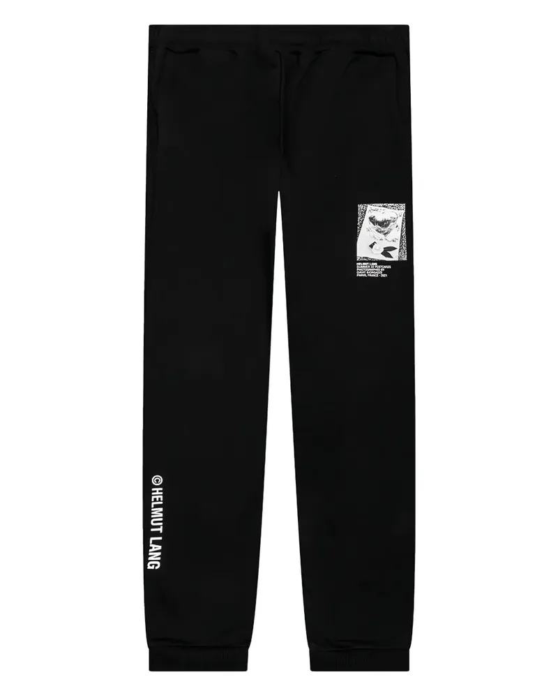 Helmut Lang Jogginghose mit Logo-Print - Schwarz Schwarz