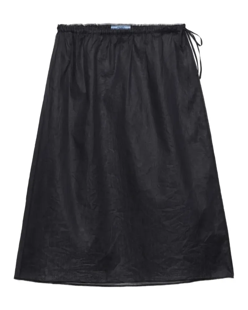 Prada Midirock aus Baumwolle - Schwarz Schwarz