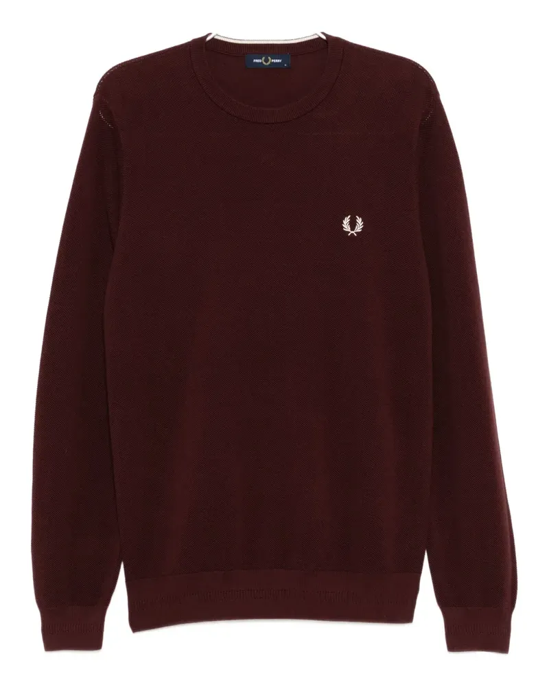 Fred Perry logo-embroidered sweatshirt - Rot Rot