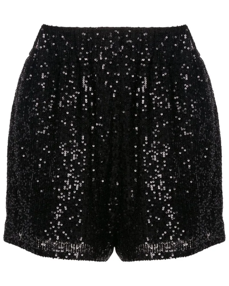 Gloria Coelho Shorts mit Pailletten - Schwarz Schwarz
