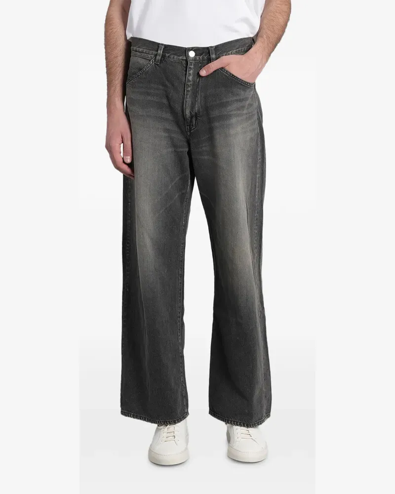 ATTACHMENT faded-effect panelled jeans - Grau Grau