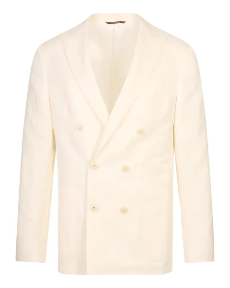 Canali peak-lapel double-breasted blazer - Weiß Weiß