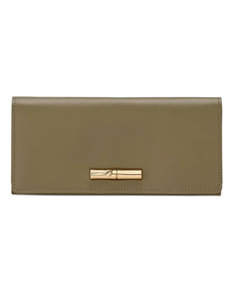 Longchamp Le Roseau Portemonnaie mit Bambusverschluss - Grün Grün