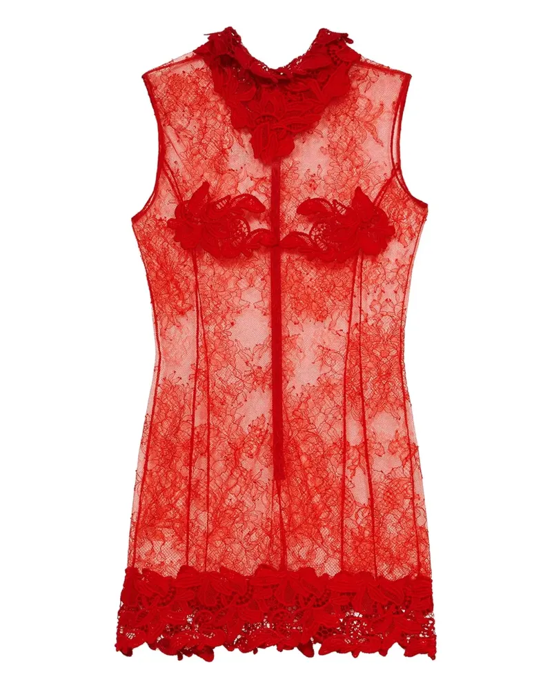 Blumarine lace mini dress - Rot Rot