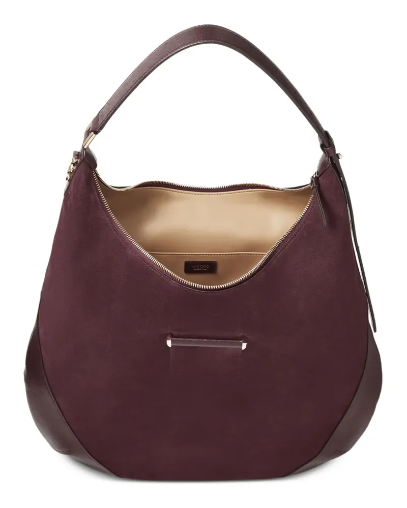 Jimmy Choo Bar Hobo suede shoulder bag - Braun Braun