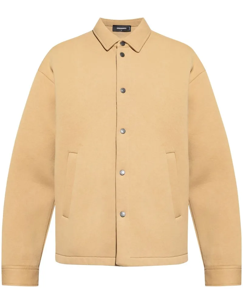 Dsquared2 Hemdjacke mit Logo-Prägung - Nude Nude