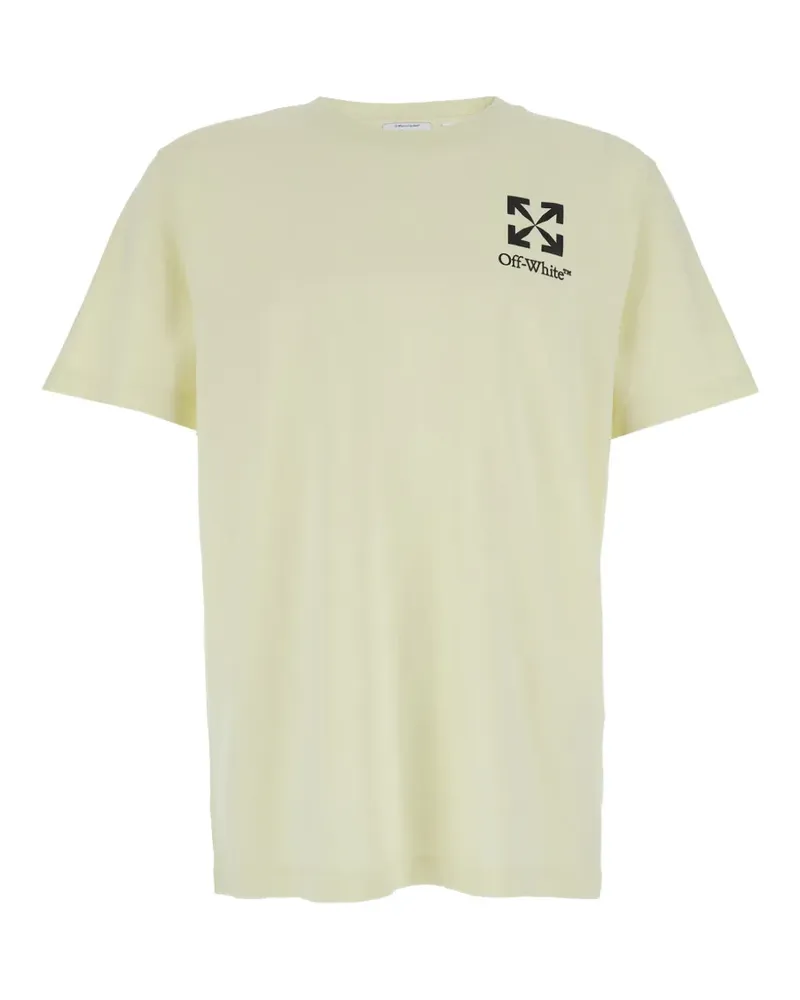 OFF-WHITE T-Shirt mit Logo - Nude Nude