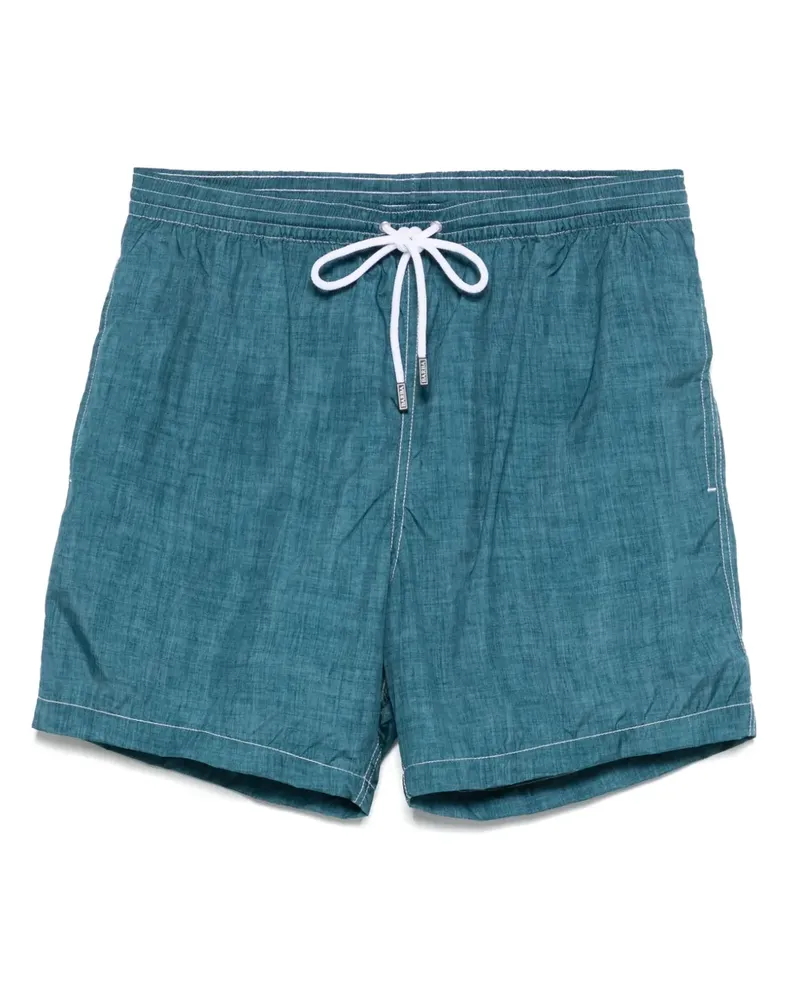 BARBA Badeshorts mit Logo-Patch - Grün Grün