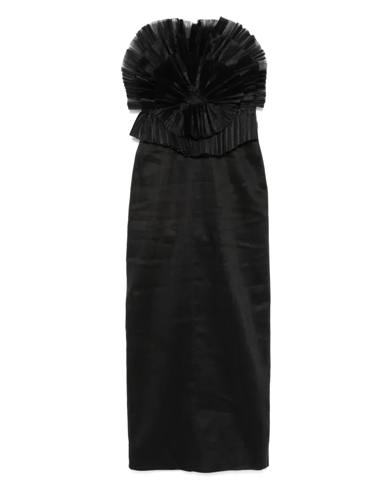 Aje. Kira Midikleid - Schwarz Schwarz