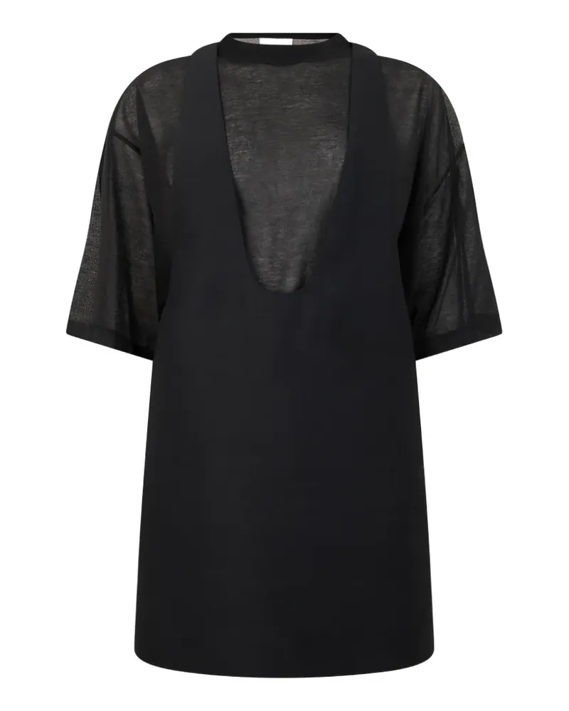 Balenciaga Hybrid T-Shirtkleid - Schwarz Schwarz