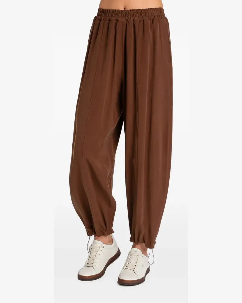 Twin-Set Tapered-Hose mit elastischem Bund - Braun Braun
