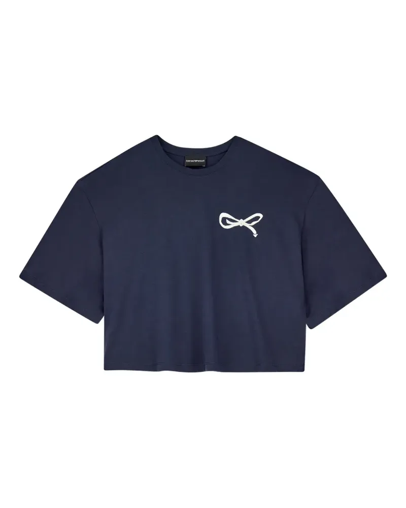 Emporio Armani T-Shirt mit Schleifendetail - Blau Blau