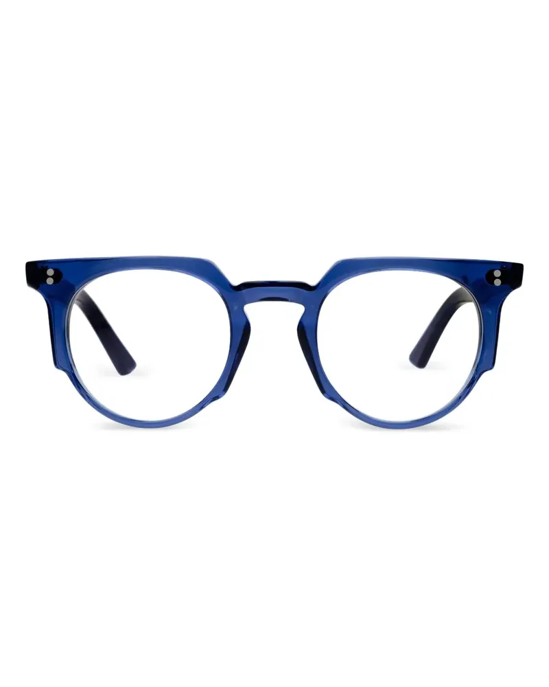 Cutler and Gross Brille aus Acetat mit rundem Gestell - Blau Blau