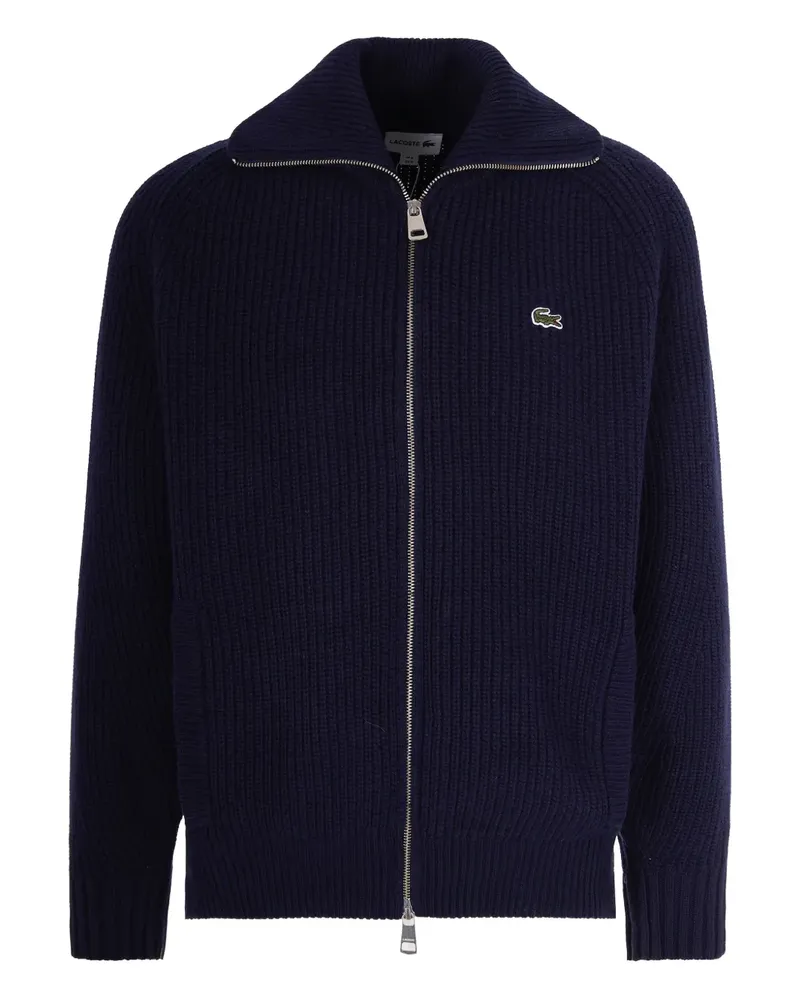 Lacoste zip logo cardigan - Blau Blau