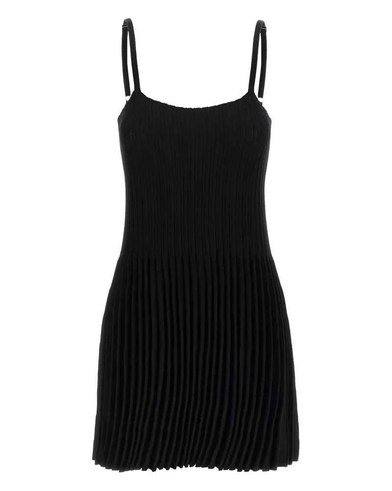Magda Butrym Plissiertes Minikleid - Schwarz Schwarz