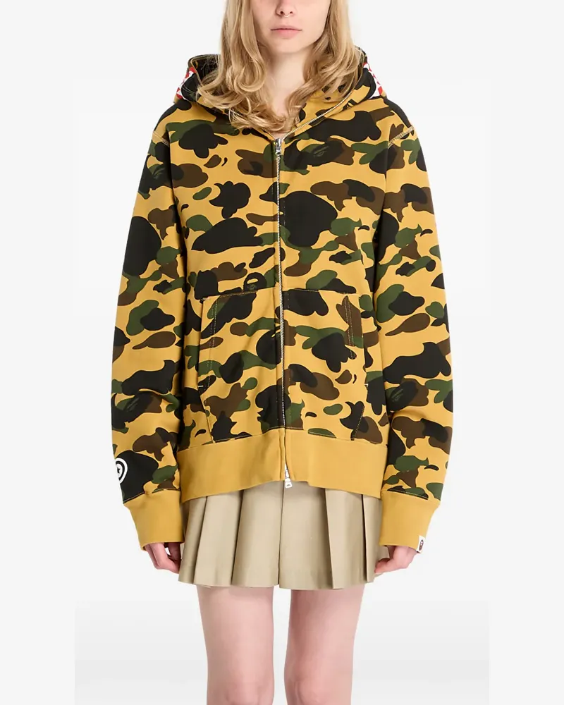 BAPE 1St Camo Shark full-zip hoodie - Gelb Gelb