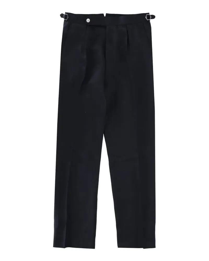 HUGO BOSS buckle-detail trousers - Blau Blau